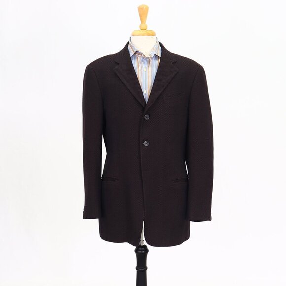 Armani Collezioni 42R Brown HB 3-Button Sport Coat Blazer Jacket P172 - Picture 1 of 11
